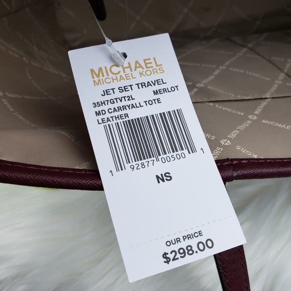 🌺Michael Kors Carryall Tote and Wallet set merlot - Picture 5 of 8